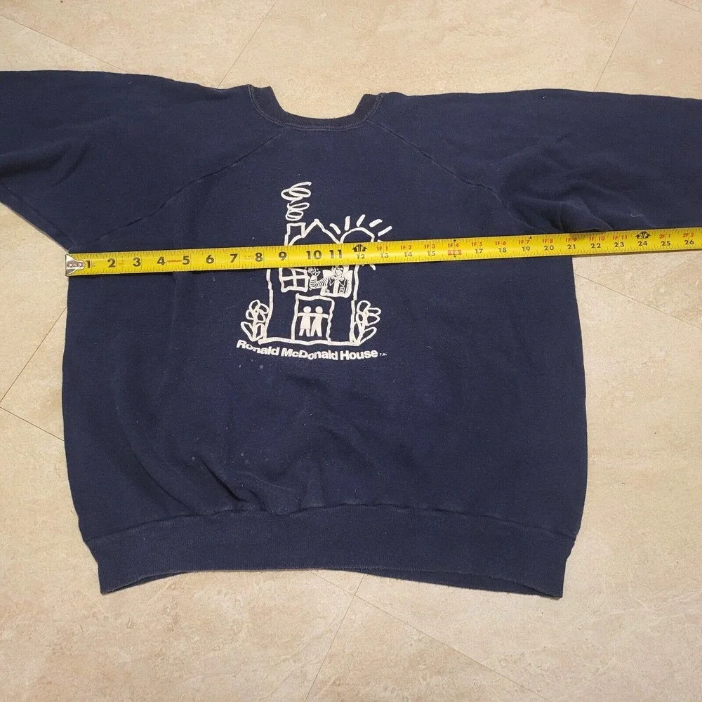VTG 70s 80s Ronald McDonald House McDonald's Crewneck Sweatshirt Read‎